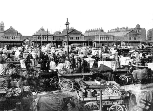 side-river-West Washington Market, circa 1880s
